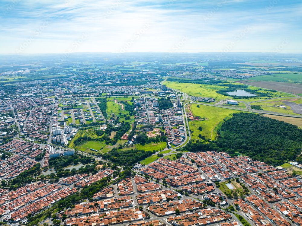 Vista da cidade de Paulínia - SP