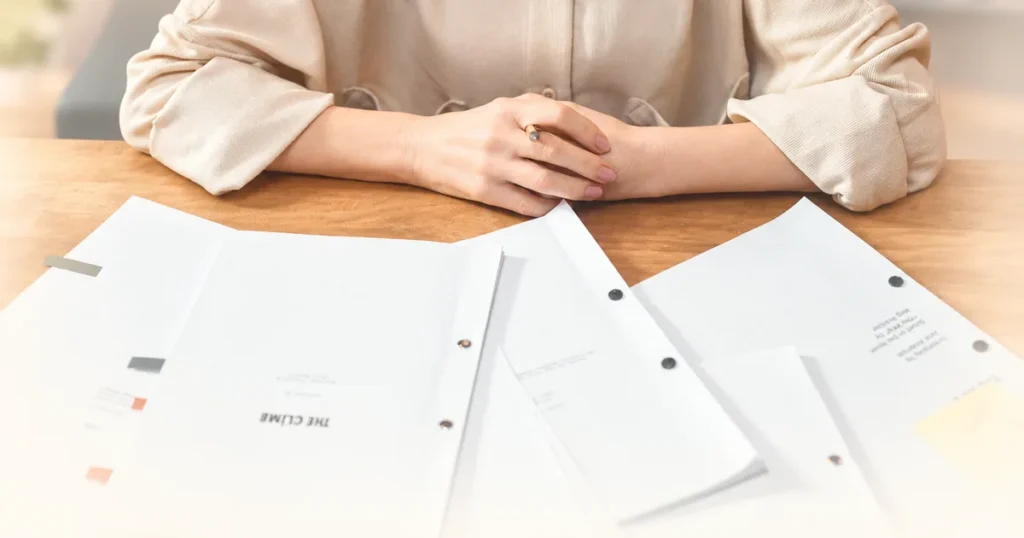 Pessoa analisando documentos para contratar plano de saúde empresarial como MEI